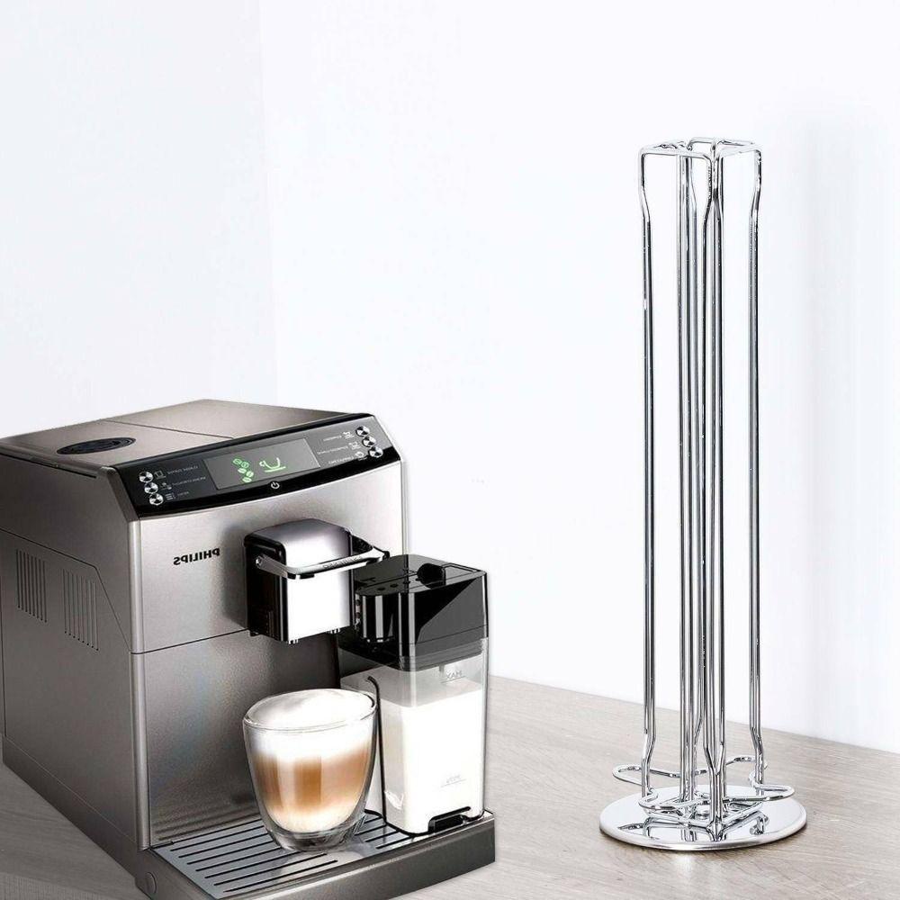Solighter Coffee Pod Holder Storage Basket Tempat Cangkir Coffee Bar Shelves Rak Rak Dapat Diputar