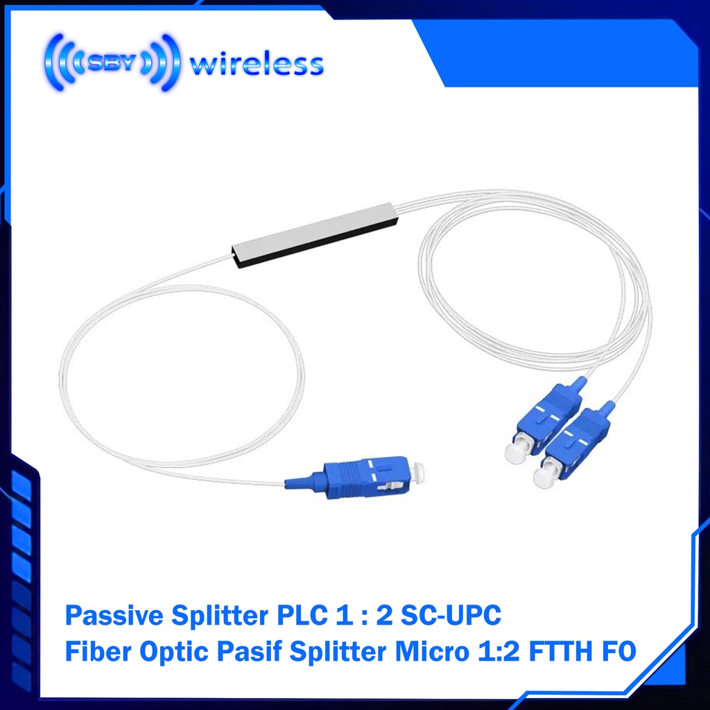 Passive Splitter PLC 1 : 2 SC UPC Fiber Optic Pasif Splitter Micro 1:2 FTTH FO