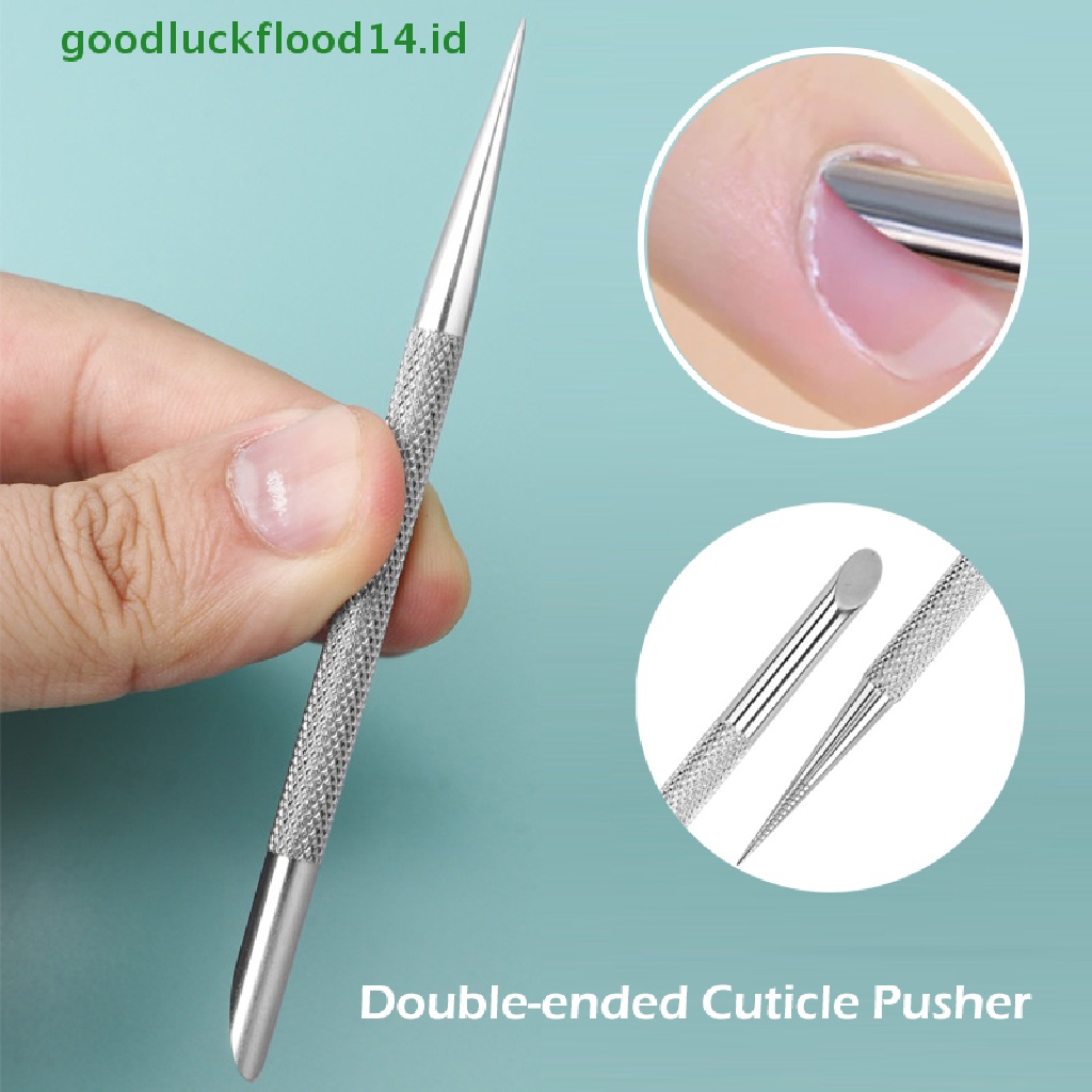 [GOOGFOUR] Double Ended Nail Pusher Cuticle Remover Manicure Pedicure Alat Baja Kecantikan [TOP]