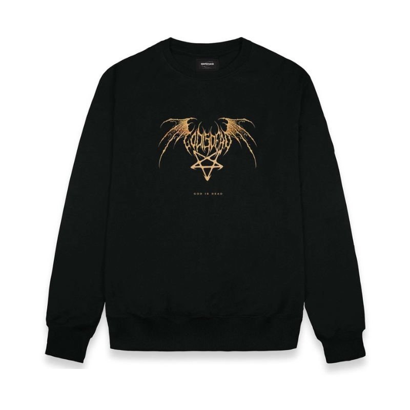 Crewneck Sweater Black Sabbath Motif Metal Simpel Pria Dan Wanita Premium Quality Bahan Tebal Dan Lembut