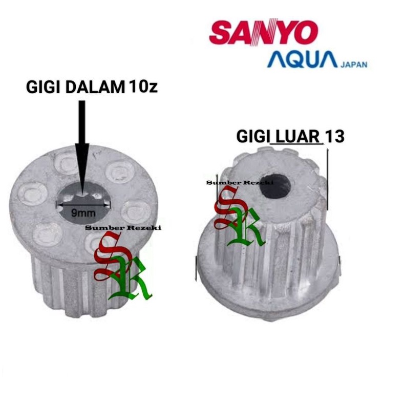 Inti Pulsator Mesin Cuci Sanyo AQua Gigi 10