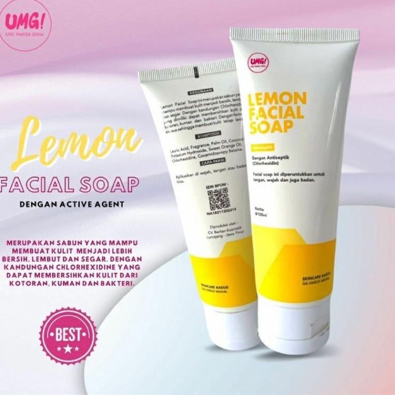umg ulti matte glow facial wash Lemon