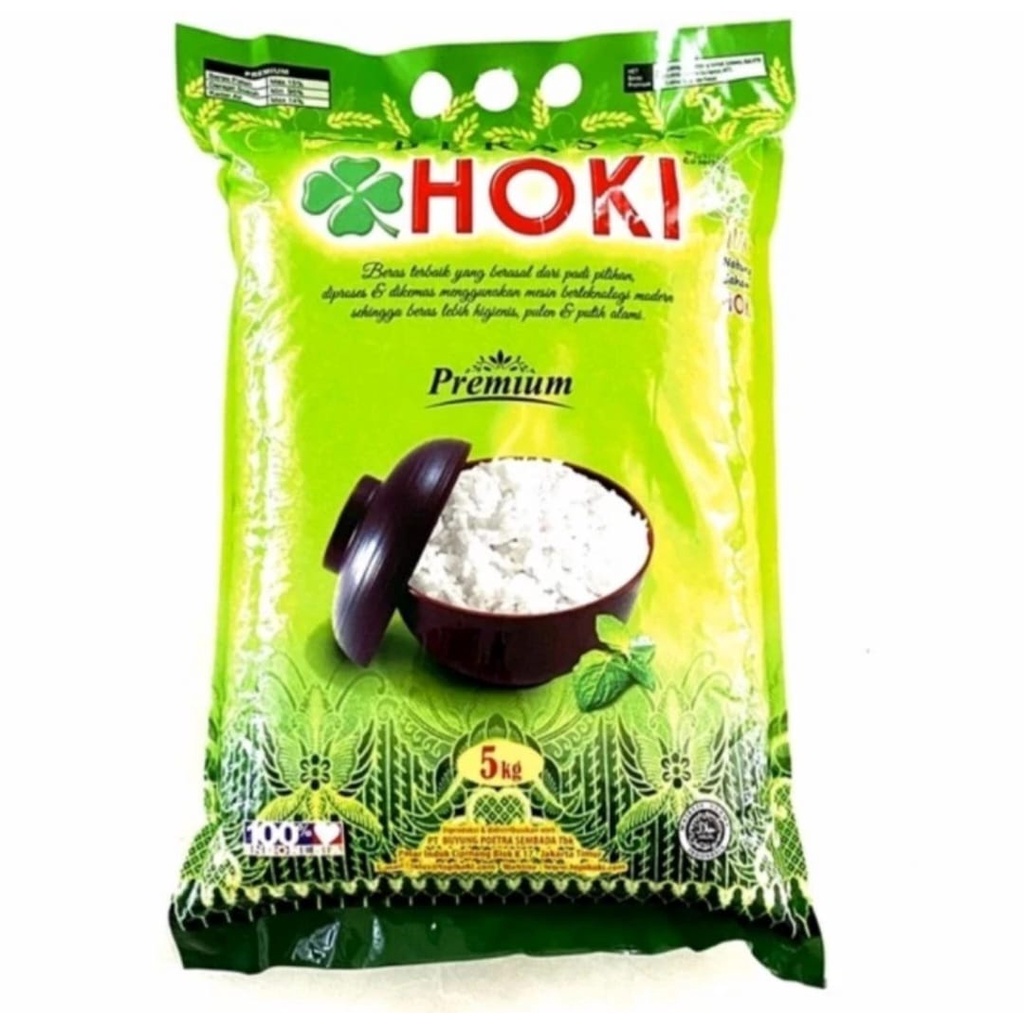 

Beras Premium HOKI 5 Kg - Beras Putih Premium HOKI 5kg