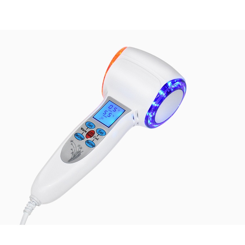 Alat Setrika Facial Wajah Hammer Hot And Cold Panas Dingin Lcd Screen Control Facelift Hammer Hot And Cold &amp; Tubuh Dermaroller Pijat Elektrik Setrika Wajah