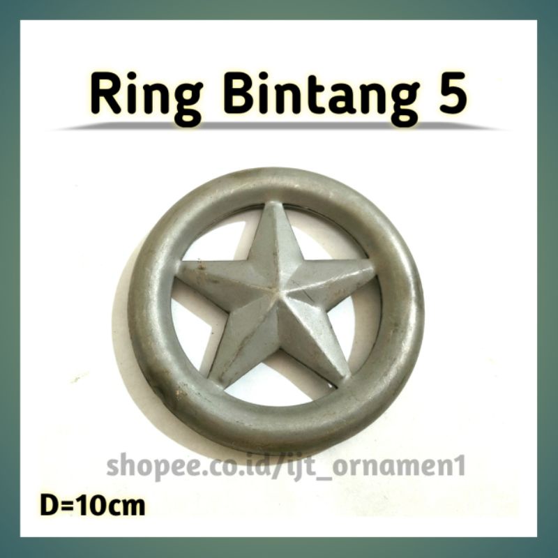 RING BINTANG 5 ornamen pagar / aksesoris pagar