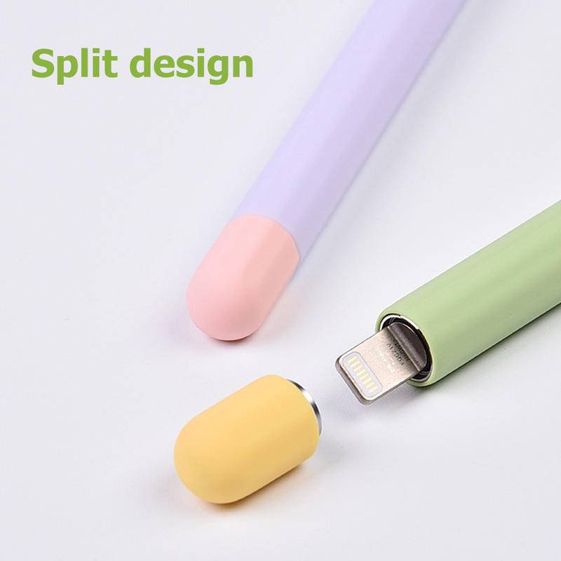 Stylus Cover Silicone Pen Case Untuk Apple Pencil 1 2warna Senada Stylus Pelindung Case Non-slip Anti Jatuh Untuk Apple Pencil 1st 2nd Cover