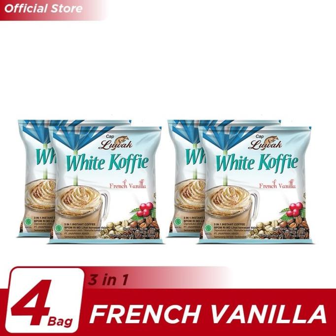 

[BISA COD] Kopi Luwak White Koffie French Vanilla Bag 5x20gr - 4 Pcs