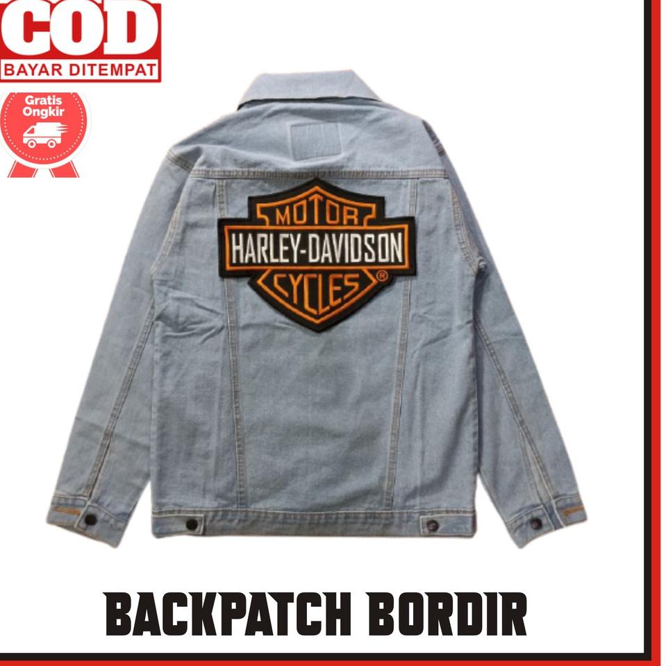 [M-W5W[❤] Patch Emblem Bordir Jaket Besar Punggung Backpatch Harley Davidson Logo murah