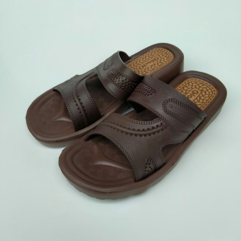 Sandal Fashion Pria Skyrublle / shevano sandal slop pria karet nyaman di pakai