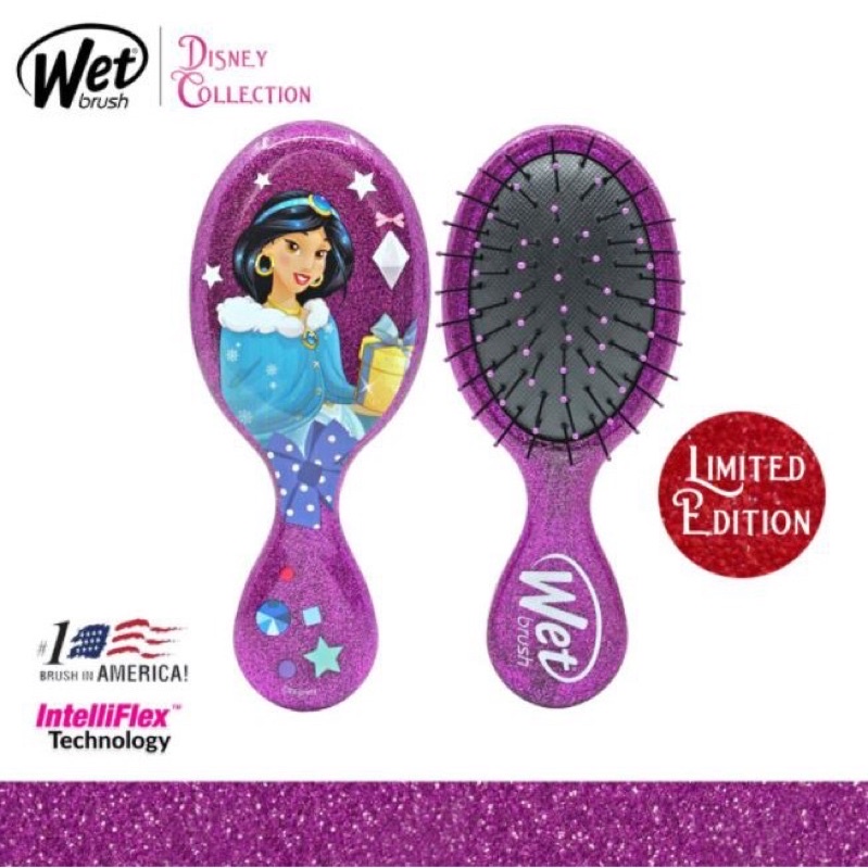 Wet Brush Mini Glitter Ball Princess Disney Sisir Anti Kusut!