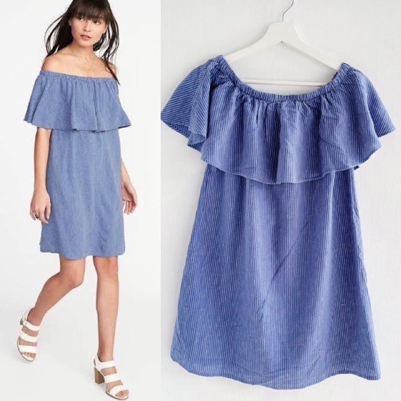 Old navy Off the Shoulder Ruffle Linen Dress