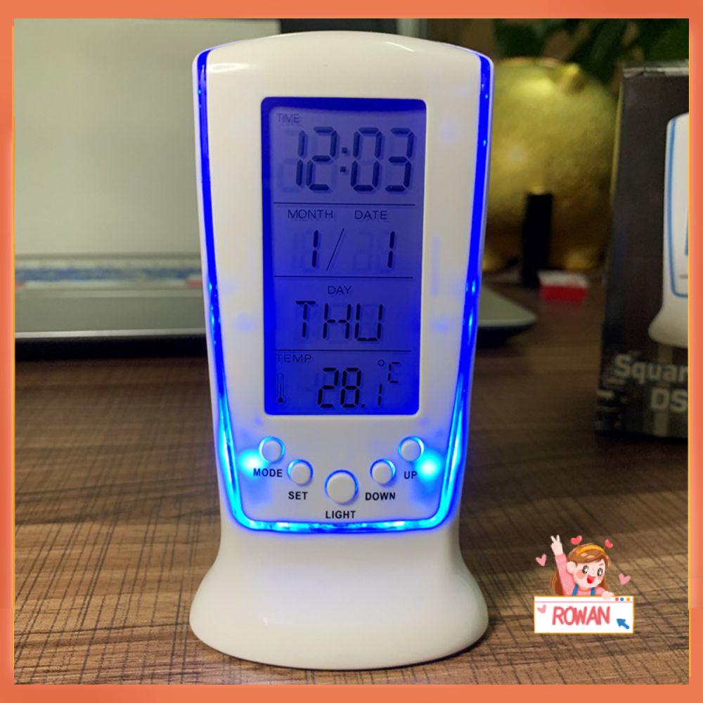 R-flower Alarm Clock Creative Nightlight Temperature Kalender Angka Clock LED Digital