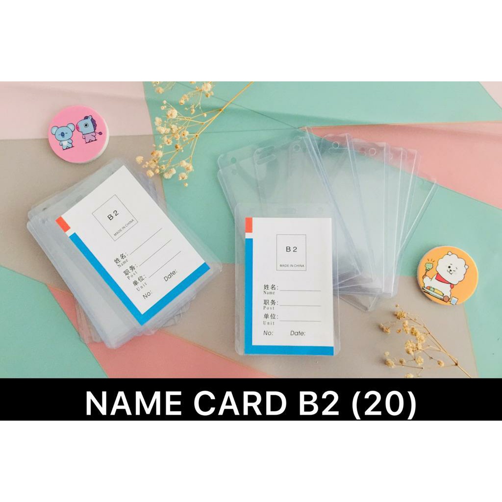 

PLASTIK ID CARD B2 / NAME TAG PANITIA / ANGGOTA / NAME TAG UJIAN / MIKA ID CARD / CARD CASE SATUAN / ISI 1 PCS 12 X 8 CM
