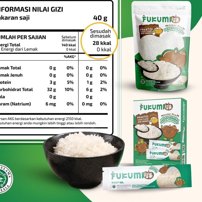 

ㅹ FUKUMI Beras Porang Pouch 1 Kg - Shirataki / Konjac Rice ㆆ