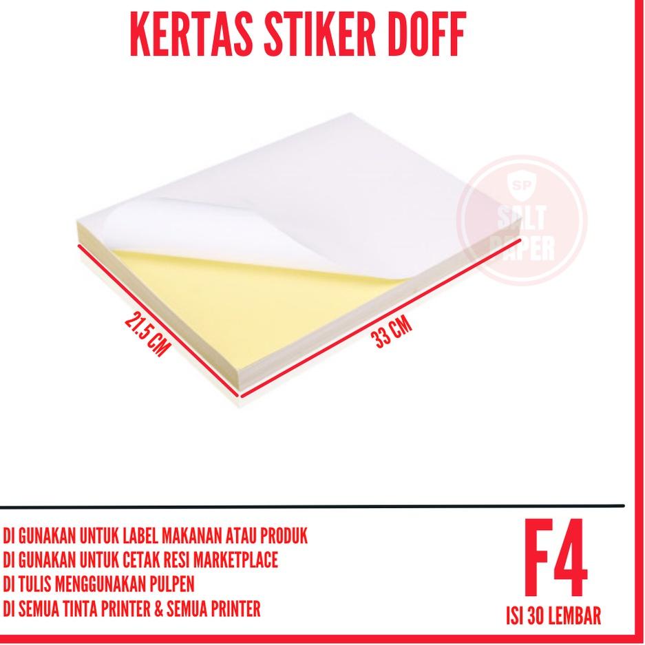 

Segera Dapatkan Kertas Stiker F4 isi 30 lembar / Kertas Stiker F4 Doff / Kertas Sticker F4 / Sticker Doff F4 NFG~