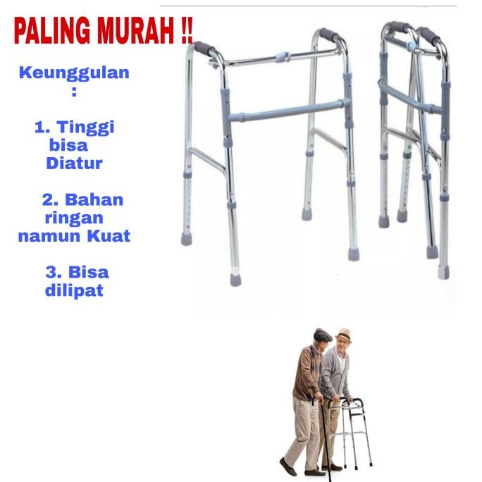 Tongkat Walker Alat Bantu Jalan / Walker Alat bantu Jalan - Tanpa Roda