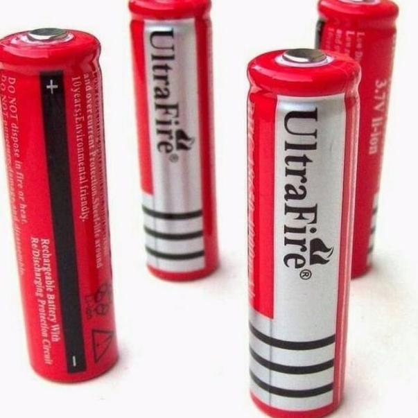 Garansi Termurah.. Batere Baterai Ultrafire 18650 Rechargeable / Battery 18650 Ultrafire Battery 186