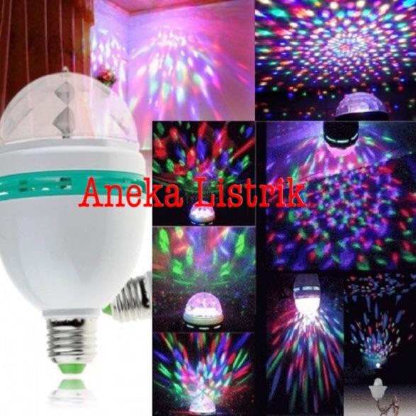 ⚡TOK SIAP 【COD  ( DUGEM LAMP ) LAMPU DISCO PUTAR ROTATE FULL COLOUR MINIBAR CAFE