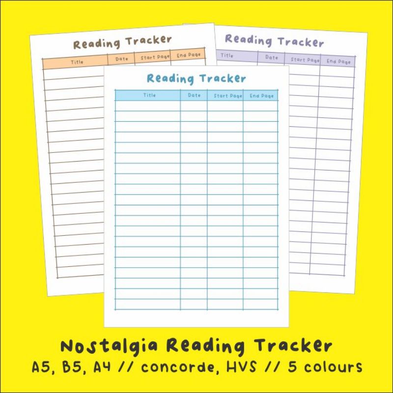 

shainalite Nostalgia Reading Tracker