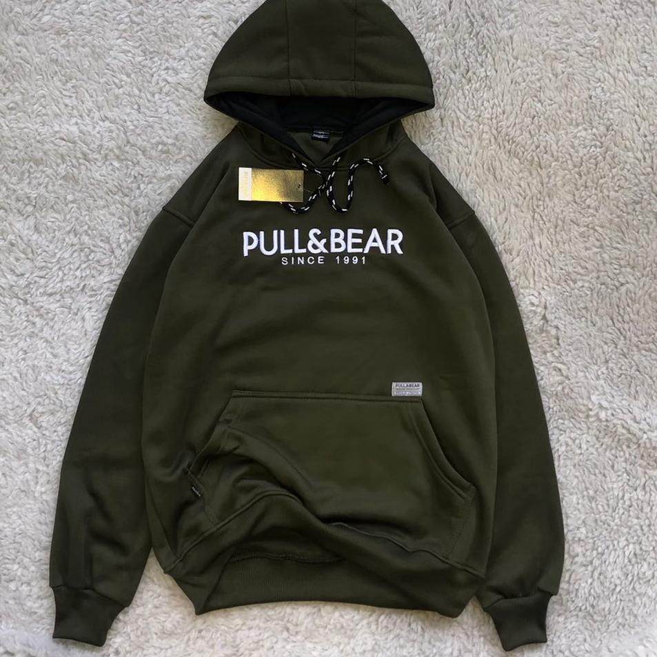 Jual Produk Ori { FREE PAPER BAG } JAKET HOODIE PULL AND BEAR EMBOSS // SWEATER PULL & BEAR SABLON T