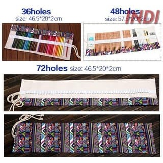 

✨NEW✨ - Tas Tempat Pensil Gulung Canvas 48 Slot 20 x 56cm Case Pensil Warna