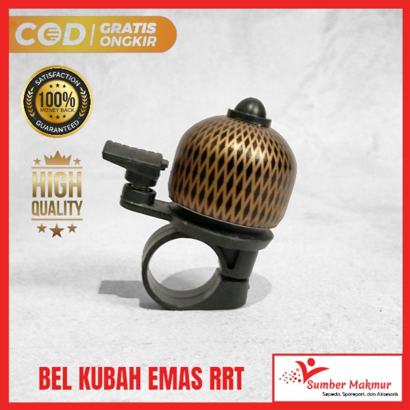 Bel Lonceng Klakson Sepeda Kubah Emas RRT Asli Ori Suara Nyaring Untuk Sepeda Anak BMX MINI MTB Gunu