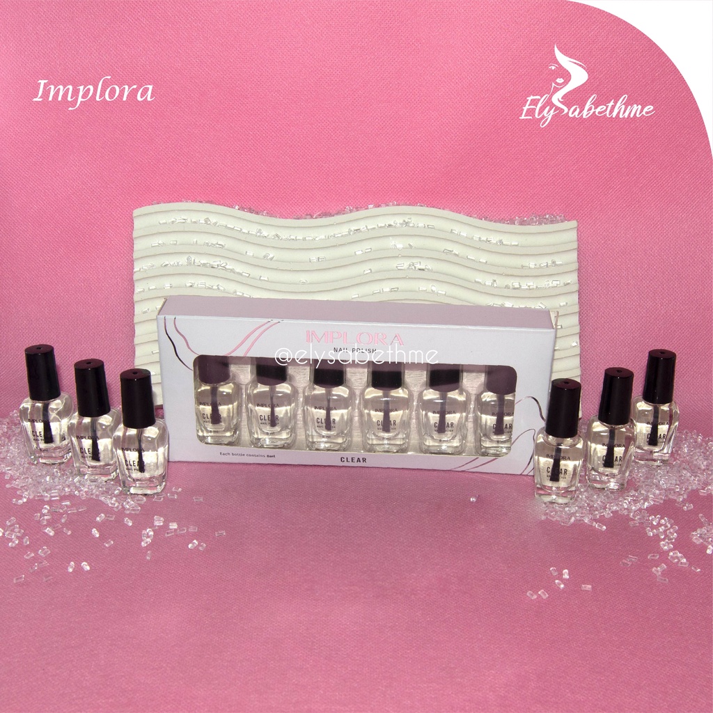 ✿ELYSABETHME✿ (box isi6) I♥M♥P♥L♥O♥R♥A  kutek peel off implora cosmetic set box  plus bubble