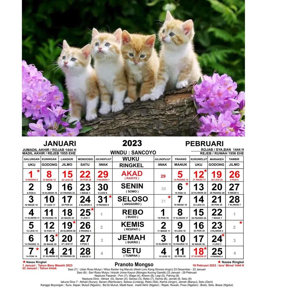 

㍾ KALENDER JAWA & MASEHI 2023 KOMPLIT WUKU DAN RINGKEL .,.,.