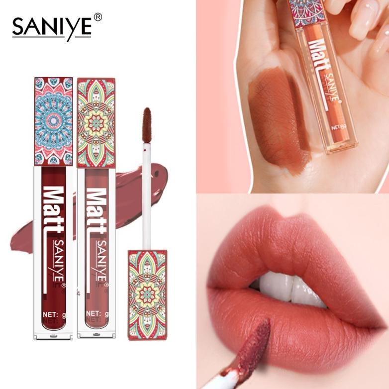 SANIYE L1181 Matte Lipstick Lipcream Lip Tint Tahan Air Lipstik Waterproof BPOM Original S02