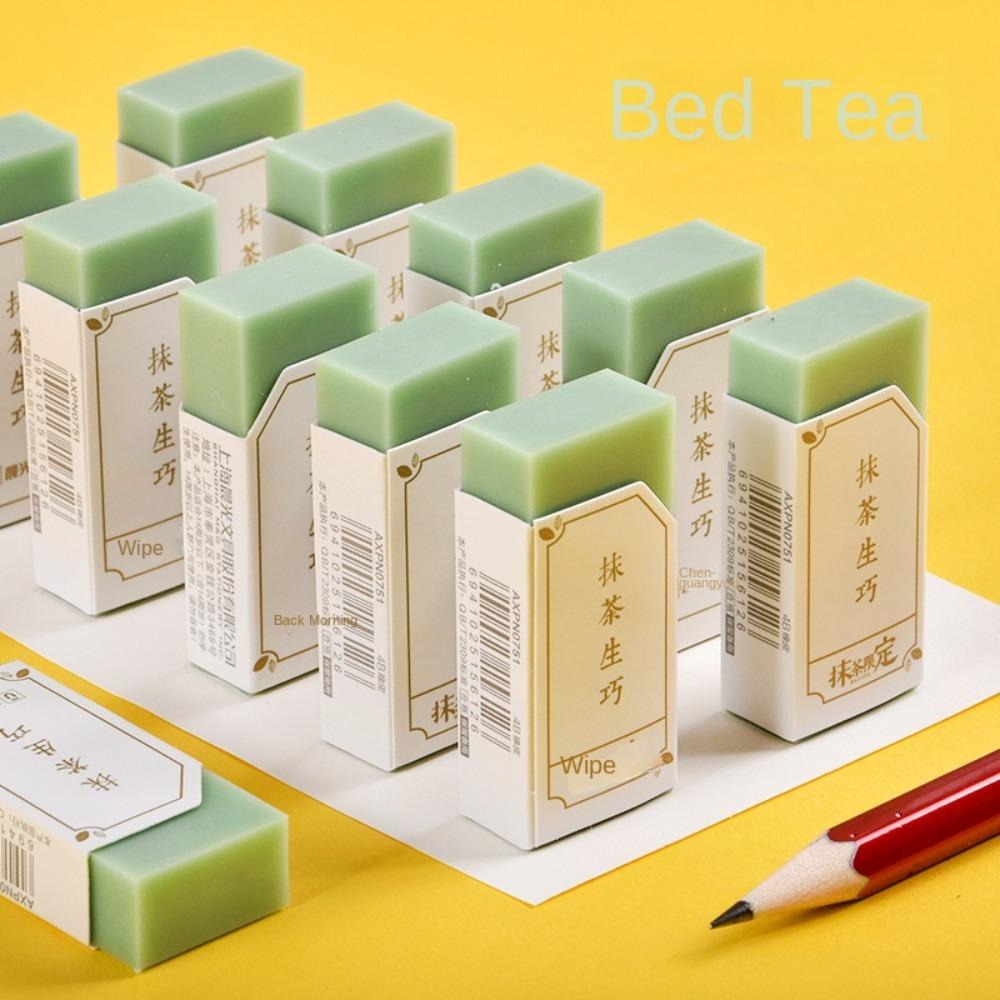 Lanfy Pencil Erasers Dustless Traceless Crumbless Membuat Alat Lap Sempurna Perlengkapan Koreksi Matcha Green Eraser
