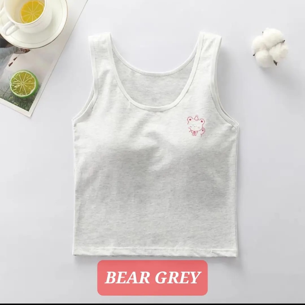 BAJUKIDDIE KAOS DALAM BEAR PAKAIAN DALAM ANAK REMAJA CEWEK TANK TOP CUP IMPORT