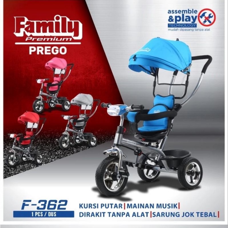 Sepeda R3 Roda 3 Stroller Anak Family Premium Prego F-362 F 362