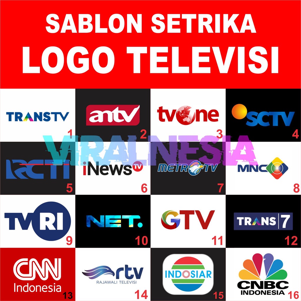 Sablon Setrika Logo Televisi - VIRALNESIA