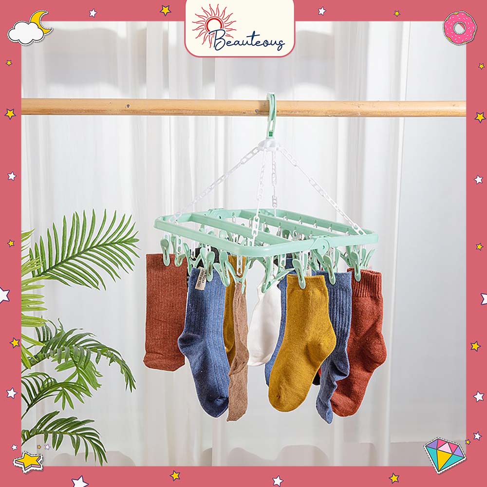 Hanger Jemuran Japit Kaos Kaki Celana Dalam Bra Gantungan Baju Bayi
