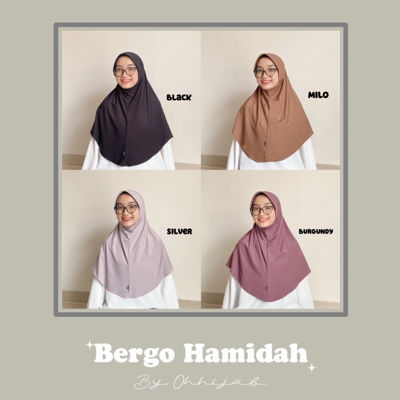 Bergo Hamidah L / Bergo Jersey menutup dada / Hijab jersey