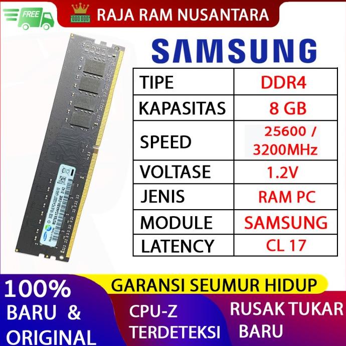 RAM PC SAMSUNG DDR4 8GB 25600 / 3200 MHz ORI RAM NB DDR4 8GB 3200 MHz