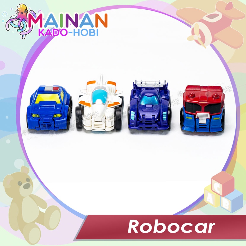 MAINAN ANAK MINIATUR ROBOCAR ACTOBOT ROBOT DEFORM TRANSFORM CAR