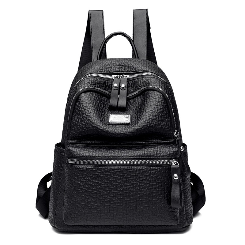 TAS RANSEL WANITA SEKOLAH IMPORT KOREA KULIT CROCO HITAM CULTIVA  BACKPACK CEWEK TA717B5 KULIAH KERJA GENDONG PUNGGUNG BRANDED BATAM PREMIUM FASHION REMAJA KEKINIAN MURAH