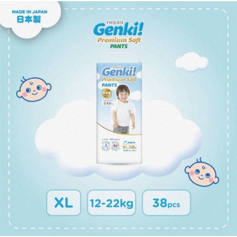 Nepia Genki Pants XL38 - Popok Celana Sekali Pakai