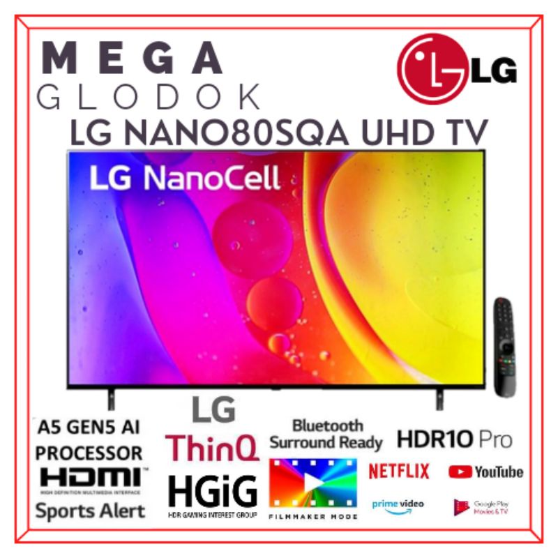 LG NANOCELL 75NANO80SQA UHD 4K SMART TV 75 INC 75NANO80