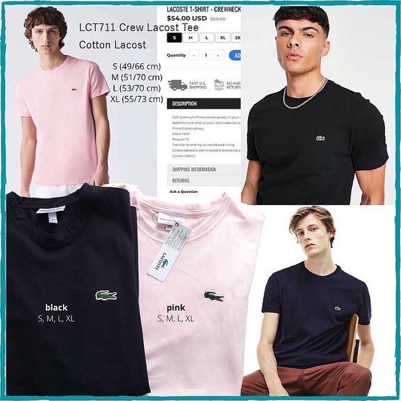 Kaos Polo Branded Pria - LCT 711 CREW LCT TEE