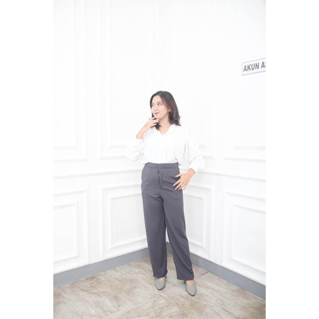 Celana Kulot Lady Pants  Anti Kusut Knit Pants Premium