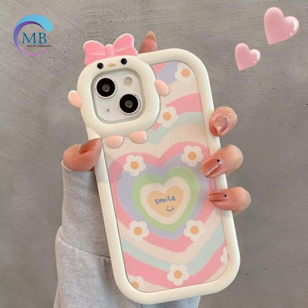 SS127 SOFTCASE MOTIF HATI 3D FOR IPHONE 6 6+ 7 7+ 8+ 8 X XS XR MAX 11 12 13 14 PRO MAX MB4124