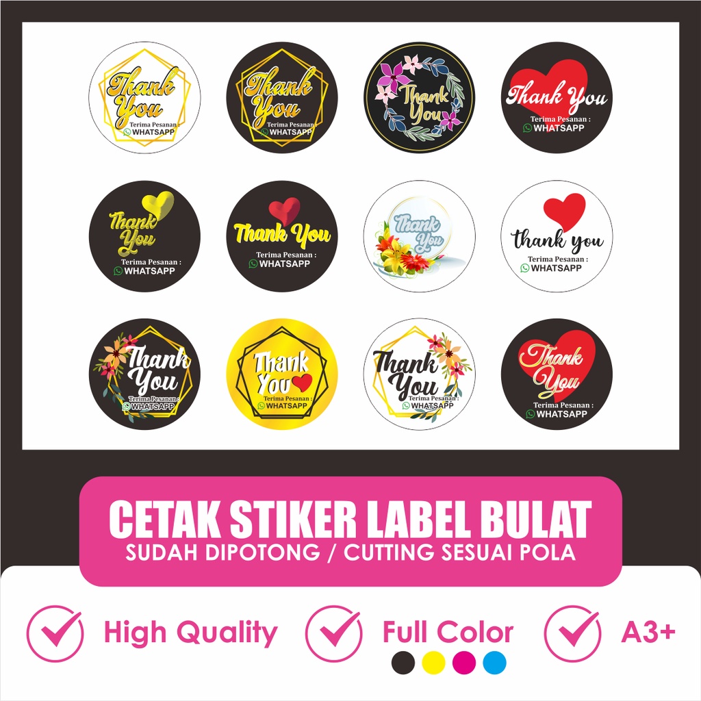 

cetak stiker THANK YOU free desain