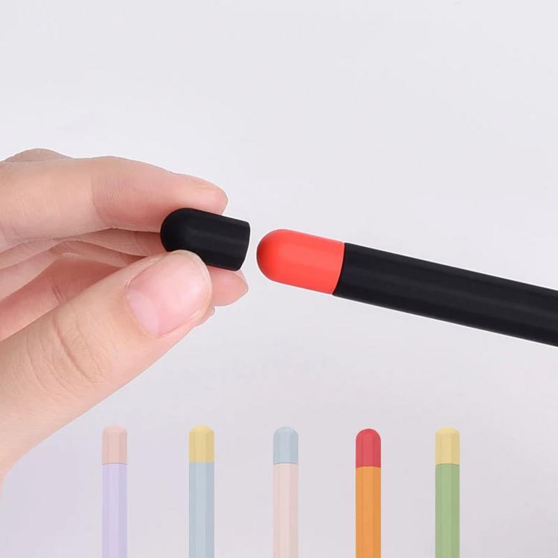 Stylus Cover Silicone Pen Case Untuk Apple Pencil 1 2warna Senada Stylus Pelindung Case Non-slip Anti Jatuh Untuk Apple Pencil 1st 2nd Cover