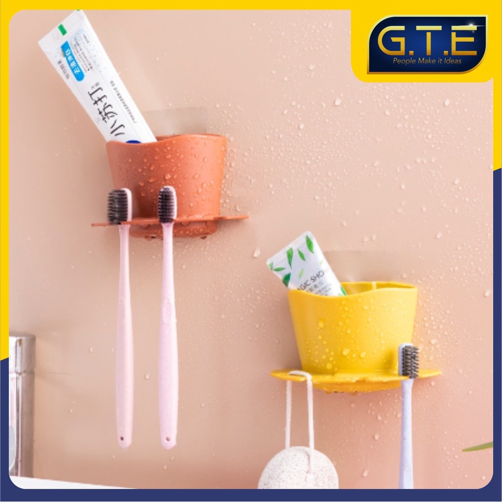 GTE | RAK SIKAT GIGI PLASTIK / HOLDER SIKAT GIGI DAN PASTA GIGI PUNCH FREE