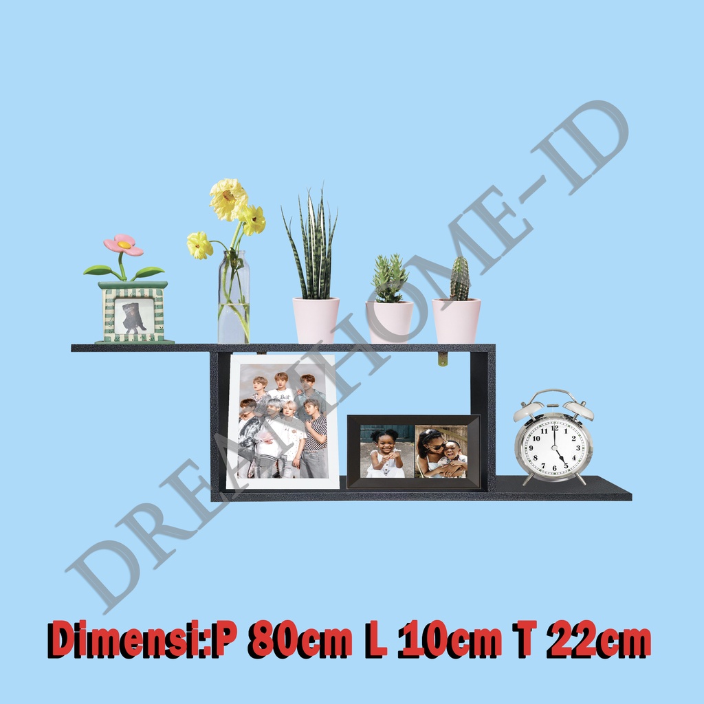 rak ambalan dinding minimalis AD03 / rak minimalis / rak tv gantung / ambalan tv / hiasan dekorasi d