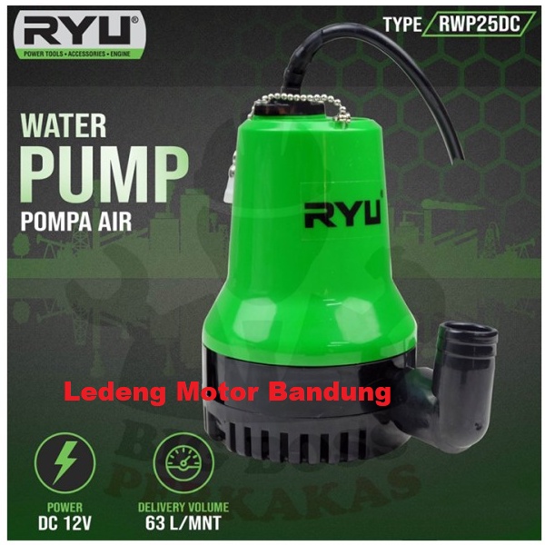 RYU Pompa Celup Air Aquarium Kolam Ikan DC 12V Submersible Pump