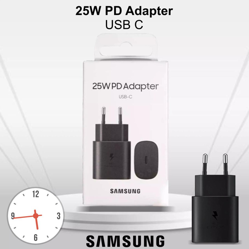 BATOK ADAPTER CHARGER SAMSUNG NOTE 10 ORIGINAL USB C 25W SUPPORT FAST CHARGING