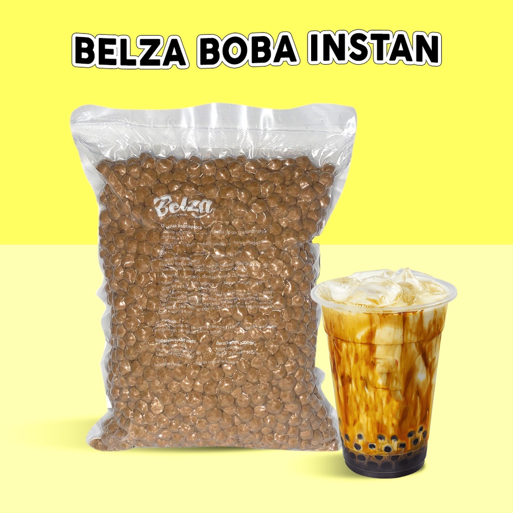 BELZA BOBA PEARL TAPIOKA /  BELZA BOBA INSTAN 1 KG / BELZA BOBA PEARL / BELZA TAPIOKA PEARL BOBA 1KG / BOBA PEARL 1 KG